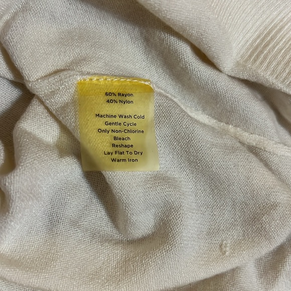 Talbots Women Cream Sweater Size 1X - Picture 6 of 7